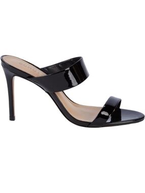 Schutz Leia Black Patent Stiletto Sandals Size 7.5